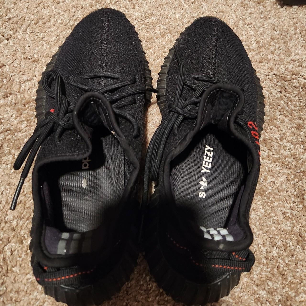 Womens black yeezy sneakers hotsell