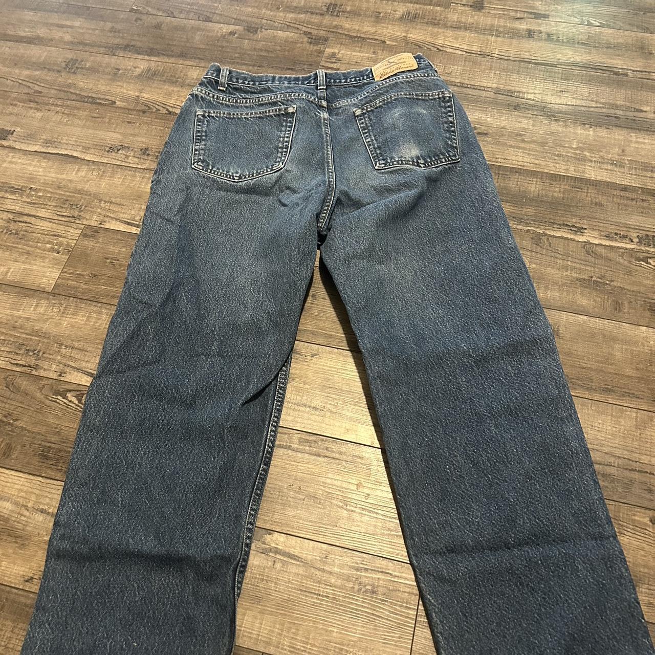 Vintage & baggy Eddie Bauer denim jeans, relaxed... - Depop