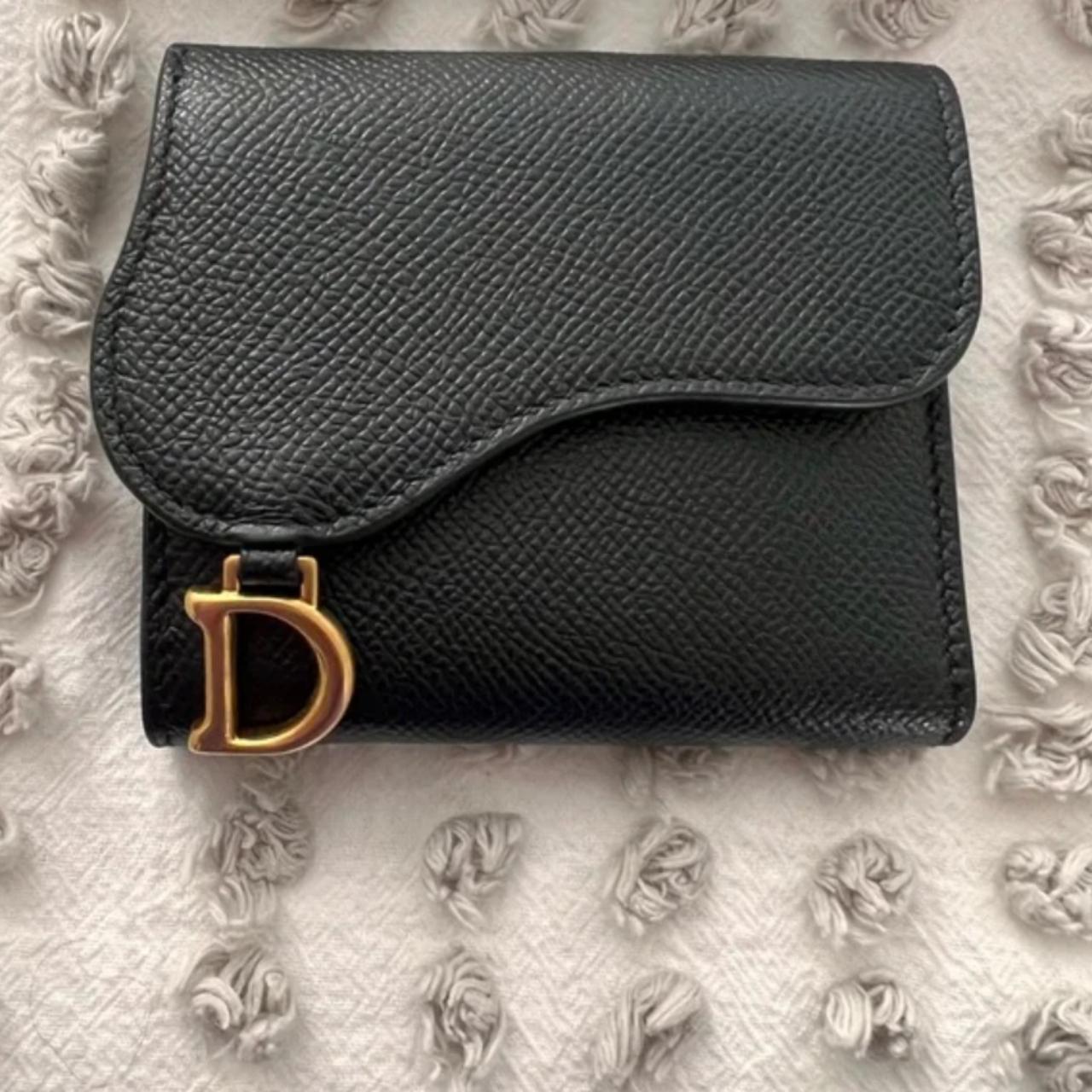 Dior Women's Black and Gold Wallet-purses | Depop