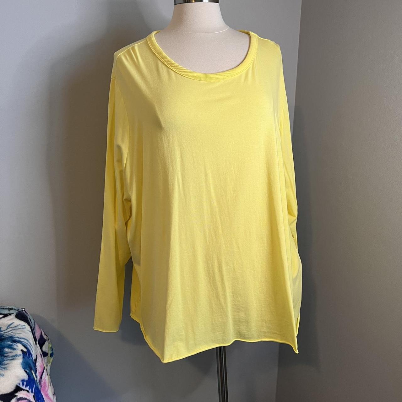 Candace Cameron Bure Women's Size 3X Yellow Raw Edge... - Depop