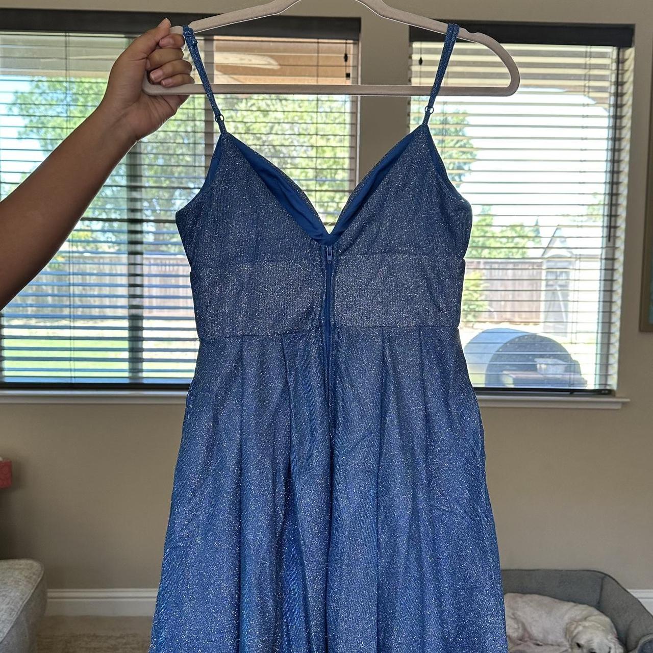 B Darlin Women's Blue Dress | Depop