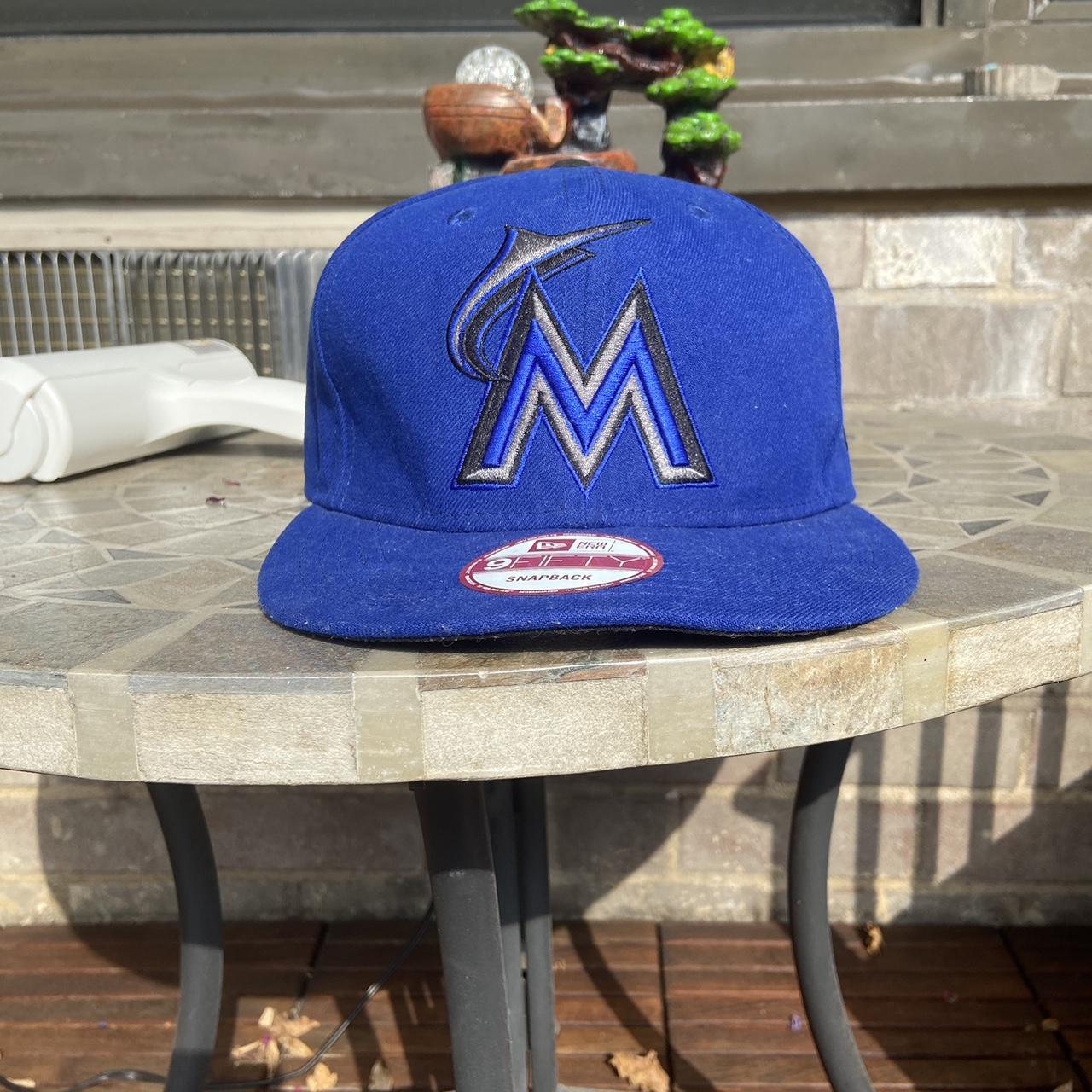 Blue Miami marlins baseball cap
