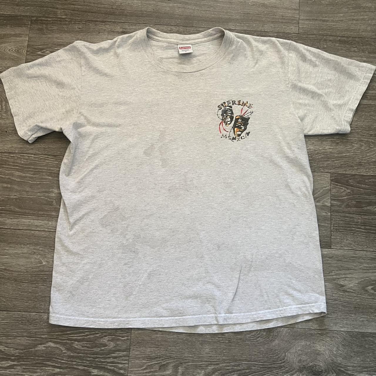 Supreme mcm grey tee szM supreme streetwear mcm Depop