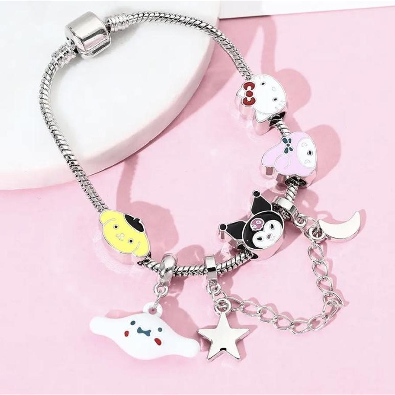 Pandora style Bracelet with Hello Kitty and Sanrio... - Depop