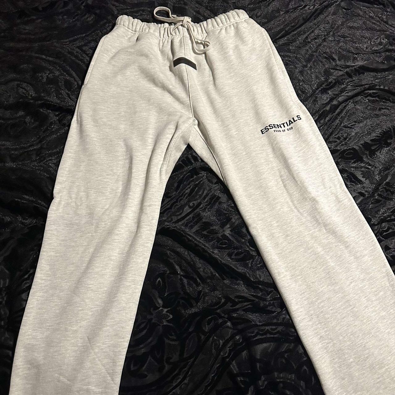 Essentials Grey Sweatpants small worn 2x $80 OBO - Depop