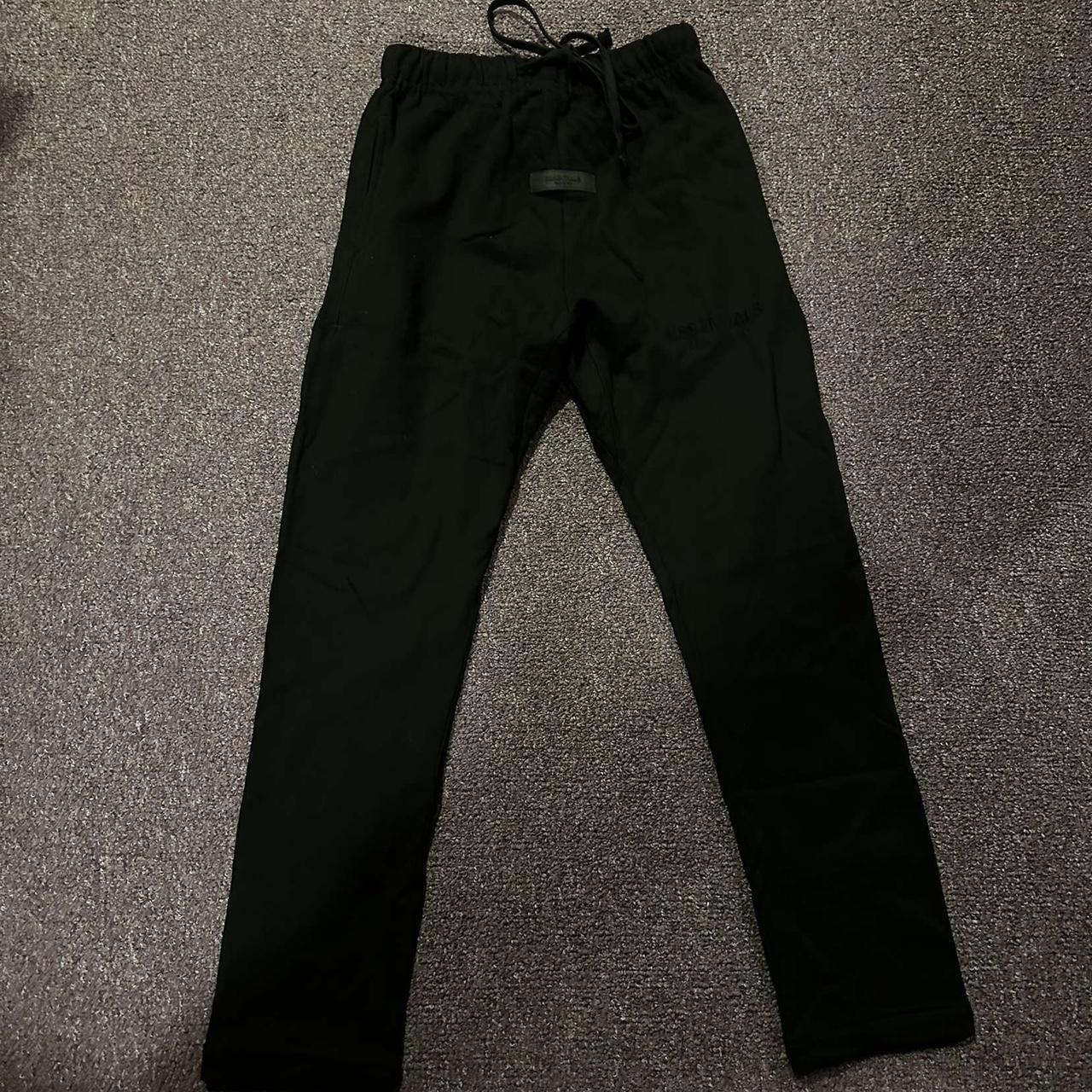 Essentials Black sweatpants “not cuffed”... - Depop