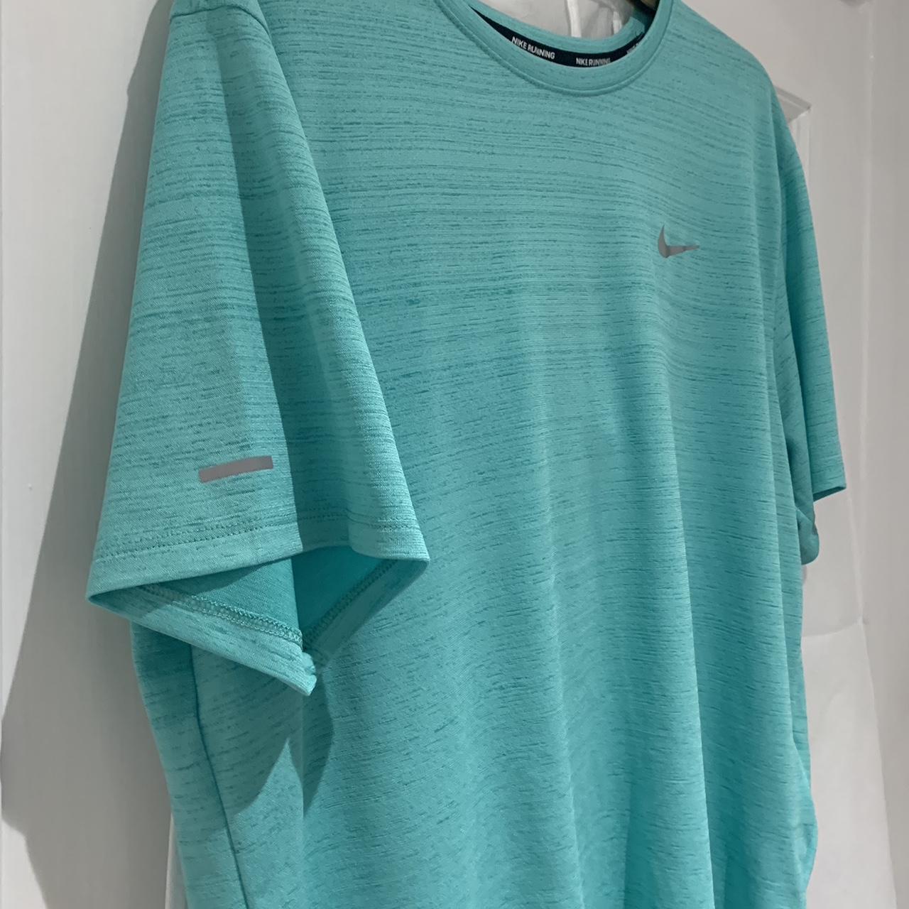 mint green nike miler running t shirt Depop