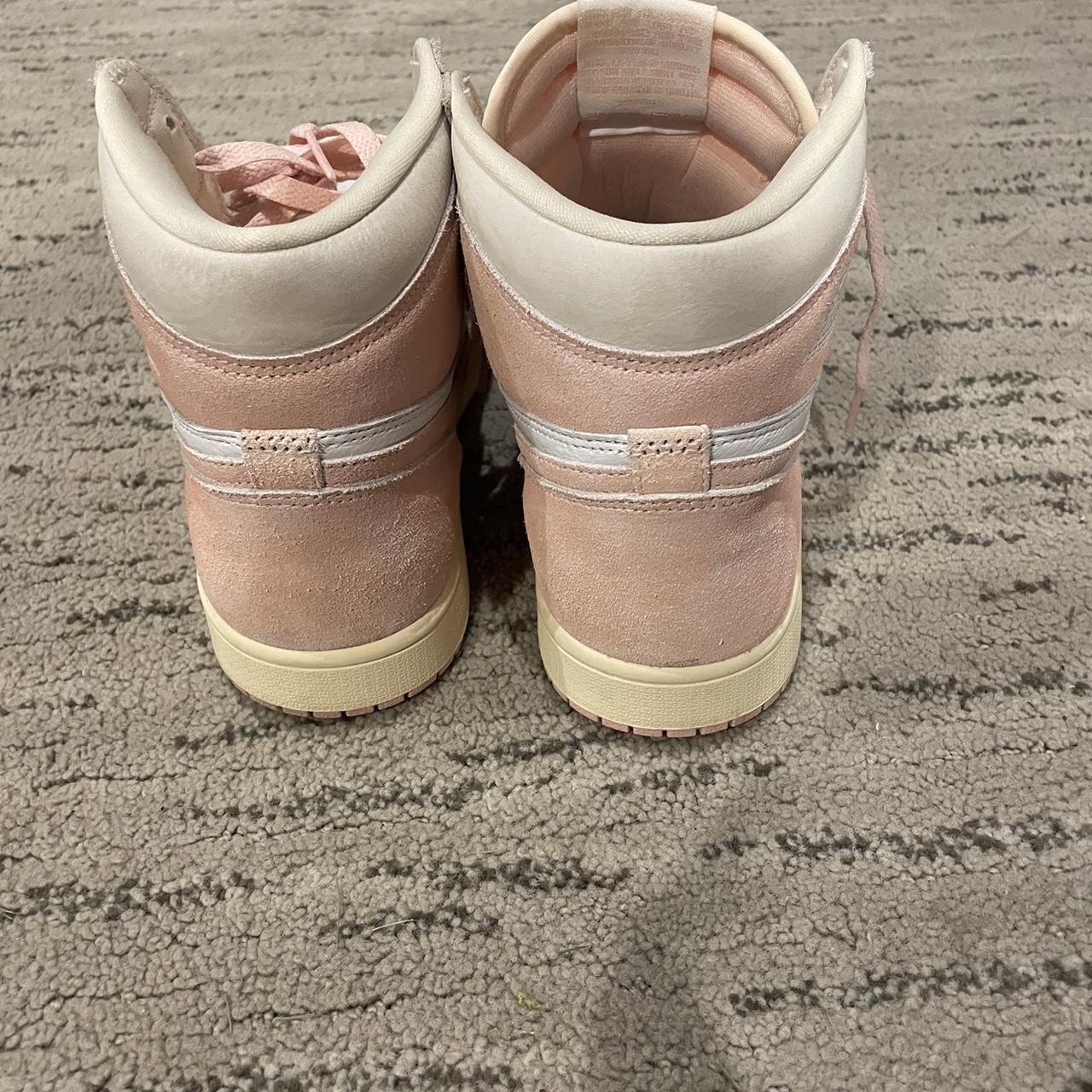 cream and pink jordans