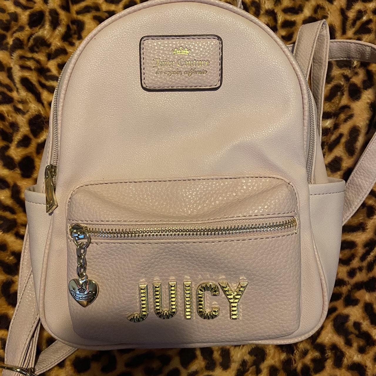 Juicy Couture Backpack Tan and black bag with the - Depop