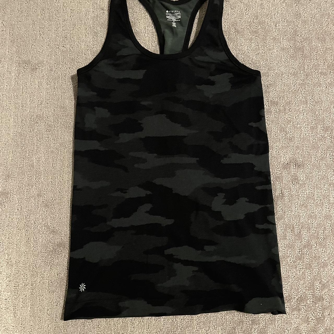 Athleta Women's Black and Grey Vest Depop