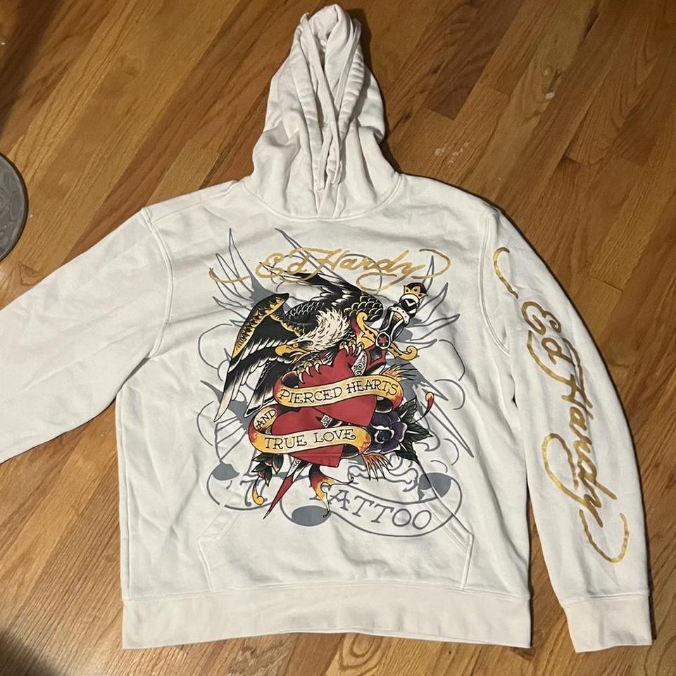 ED HARDY vintage men's zip up. rare. tag is faded | Depop