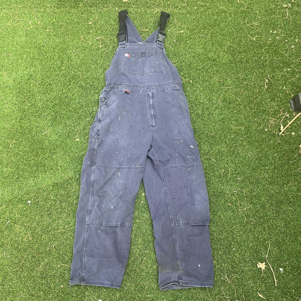 Men's Navy Dungareesoveralls Depop