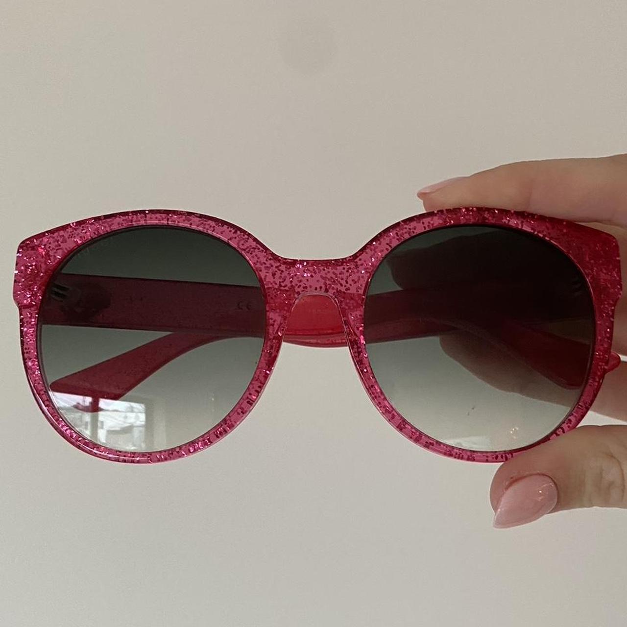 Gucci pink hotsell glitter sunglasses