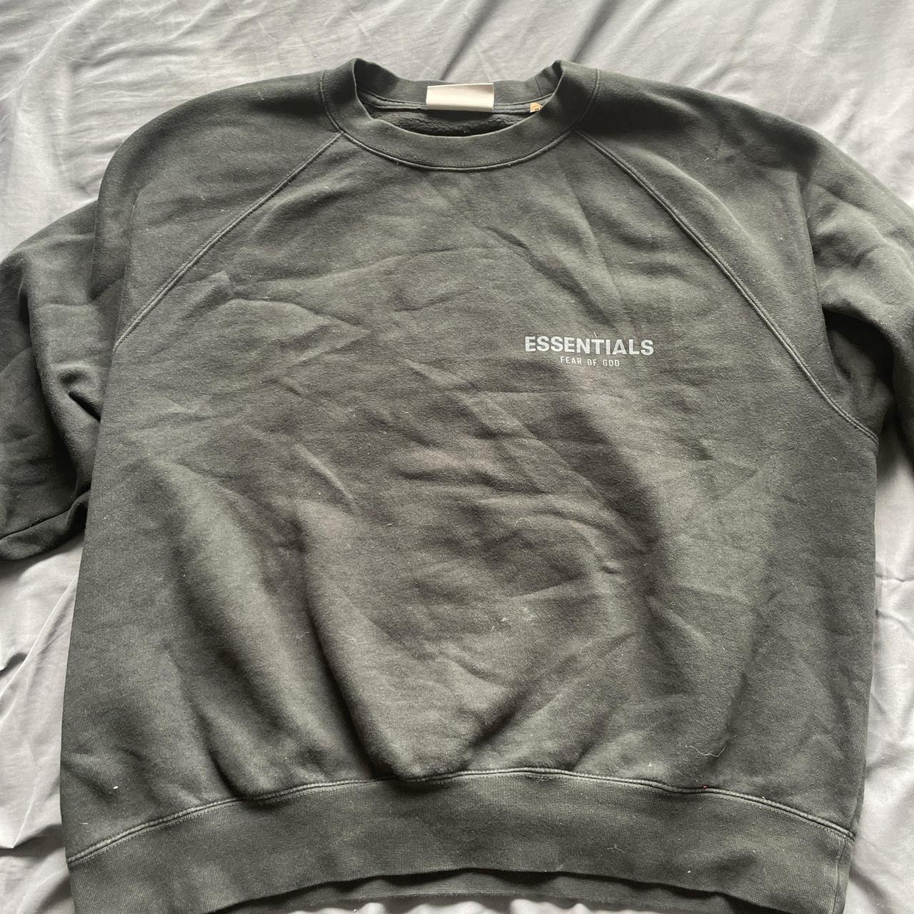 Fear of god black essentials crewneck (FOG) - Depop