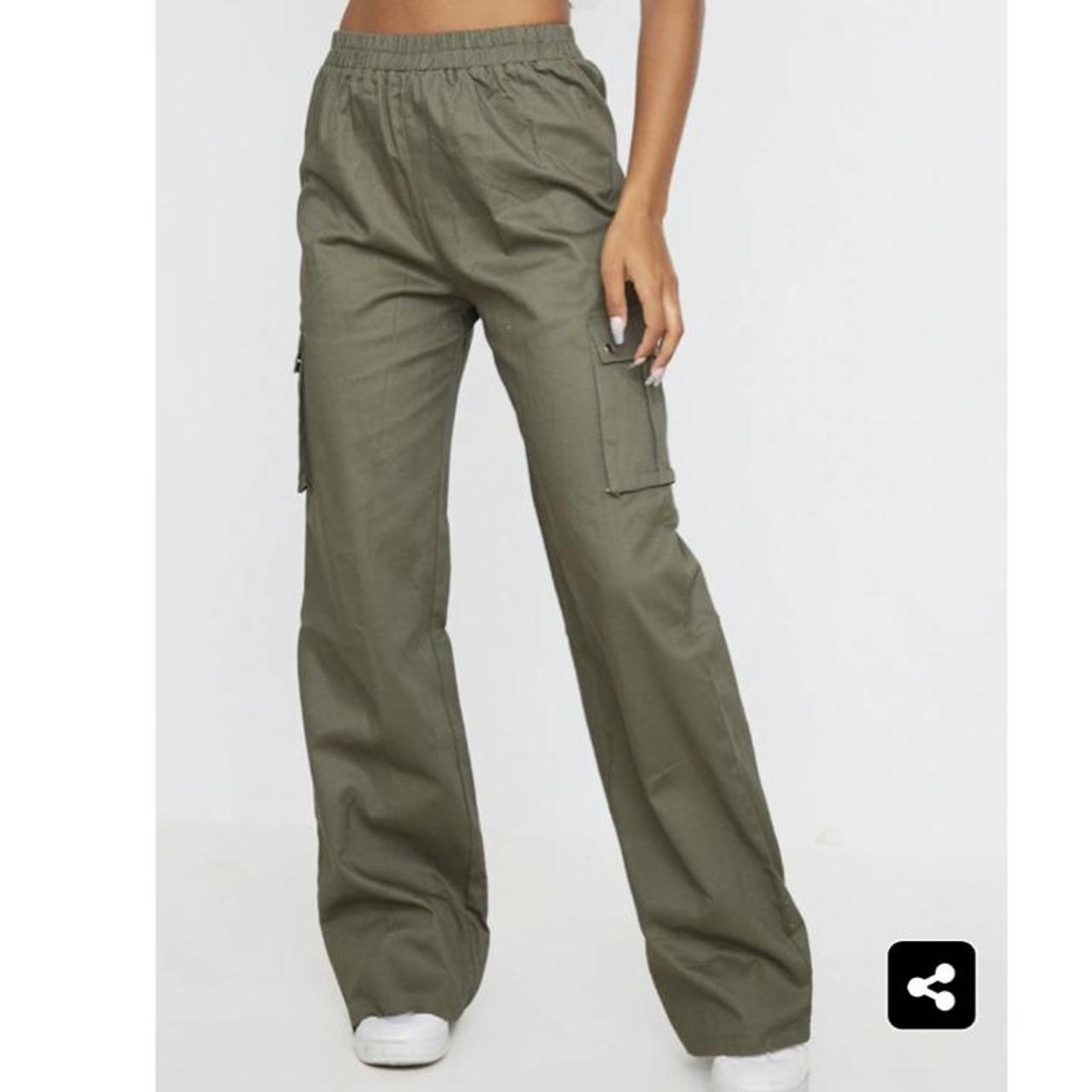 Pretty little thing cargo pants Military green... - Depop