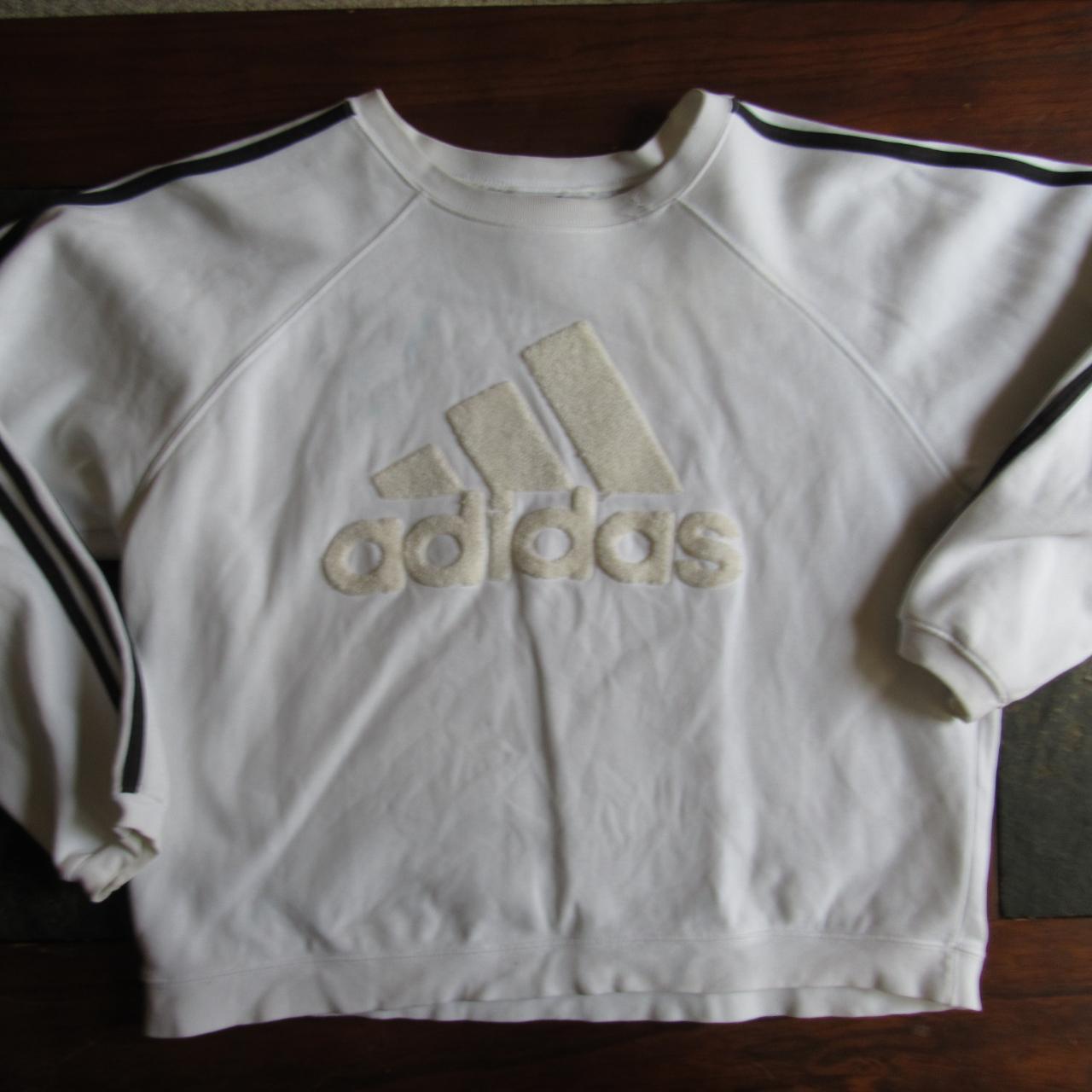 Fuzzy adidas outlet sweatshirt