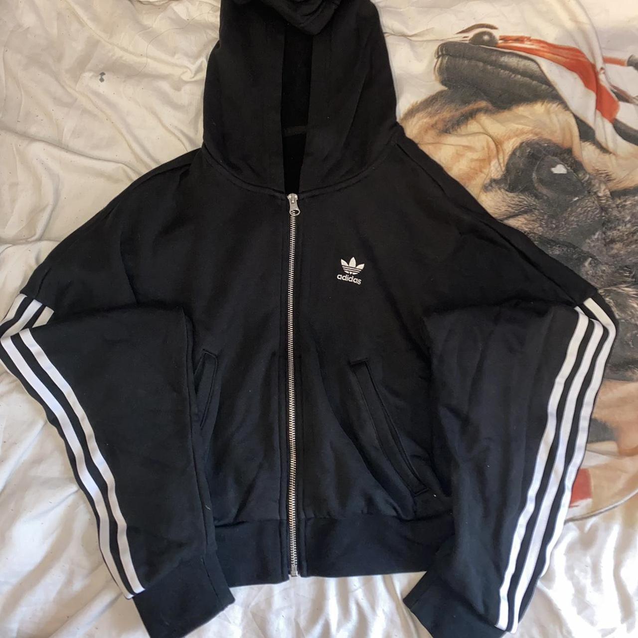 Oversized Crop Adidas Jacket - UK 4 Barely worn,... - Depop