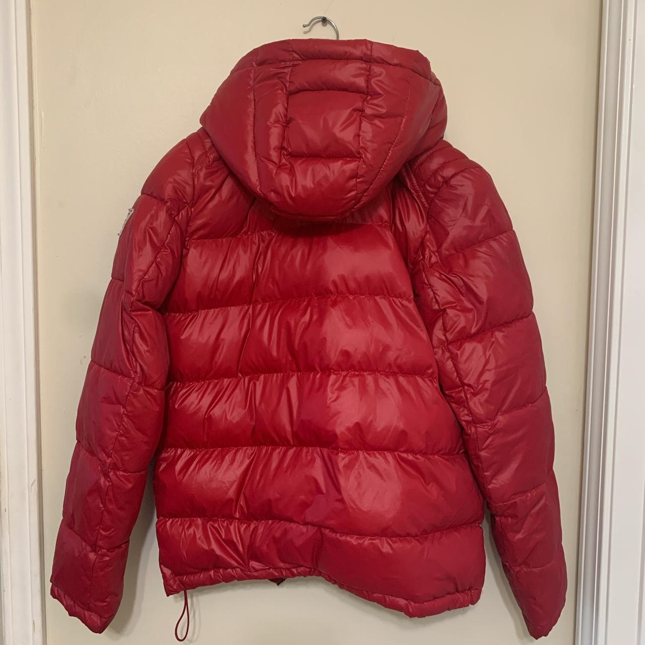 Red guess puffer jacket🔴 Rarely ever worn Size... - Depop