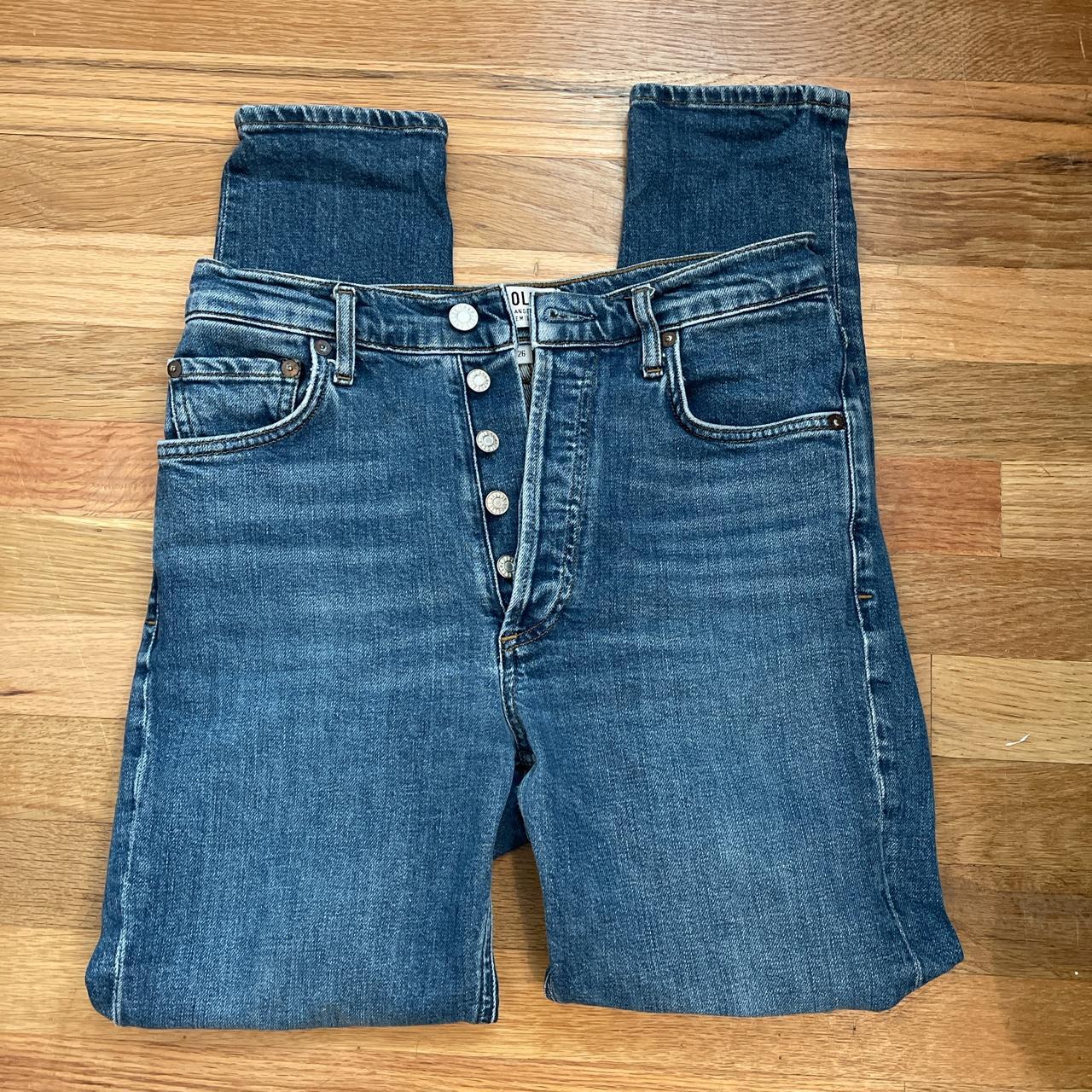 AGOLDE Jeans Button Fly High Waisted hotsell Straight Leg Size 26