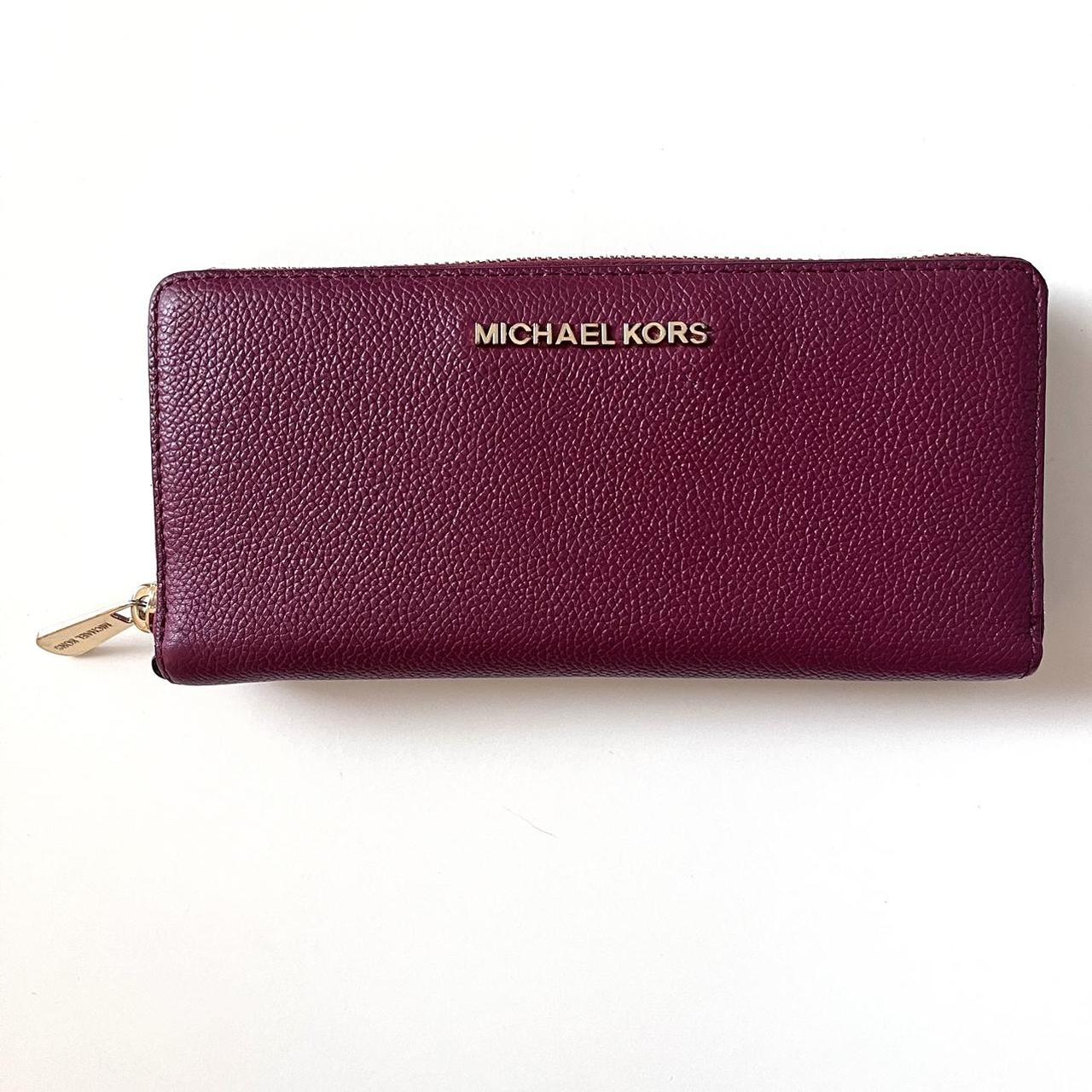 Michael kors sales wallet maroon