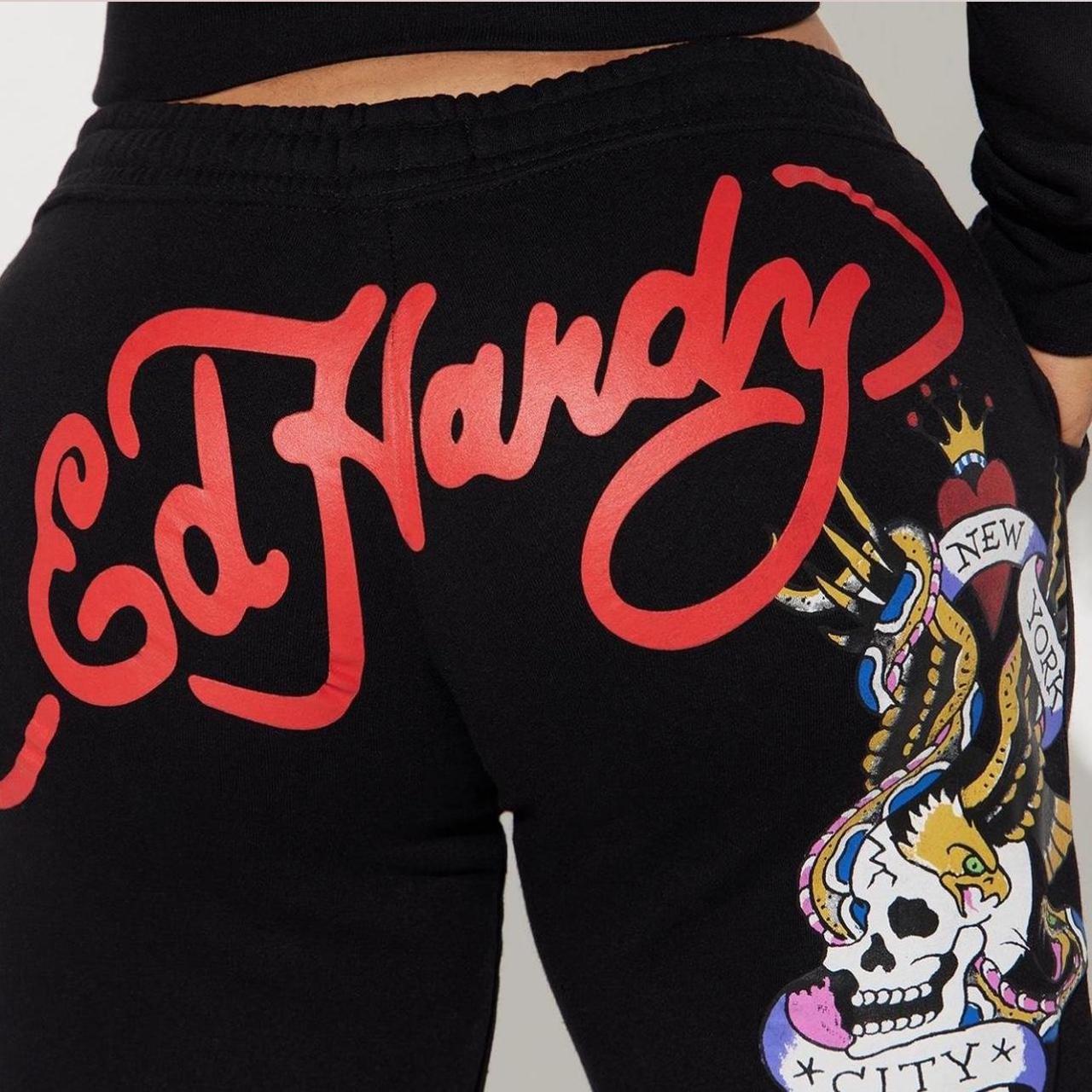 ️ed Hardy Skull Sweatpants ️ed Hardy On The Butt Depop