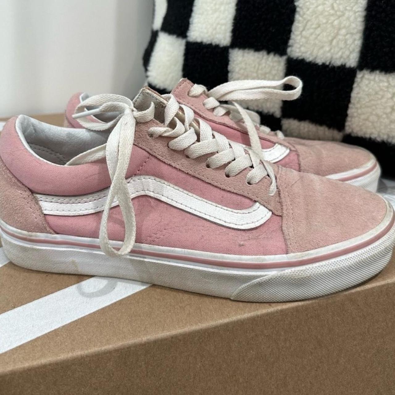 pink old skool vans size 6 Depop