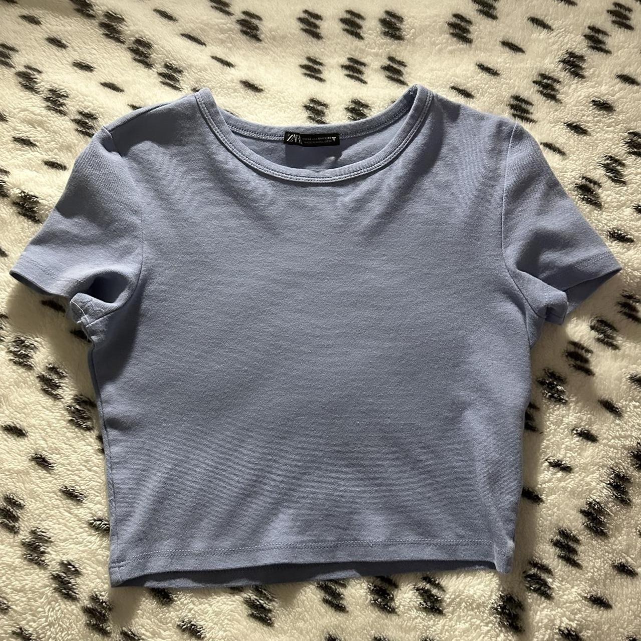 Zara Women's Blue Croptop Depop
