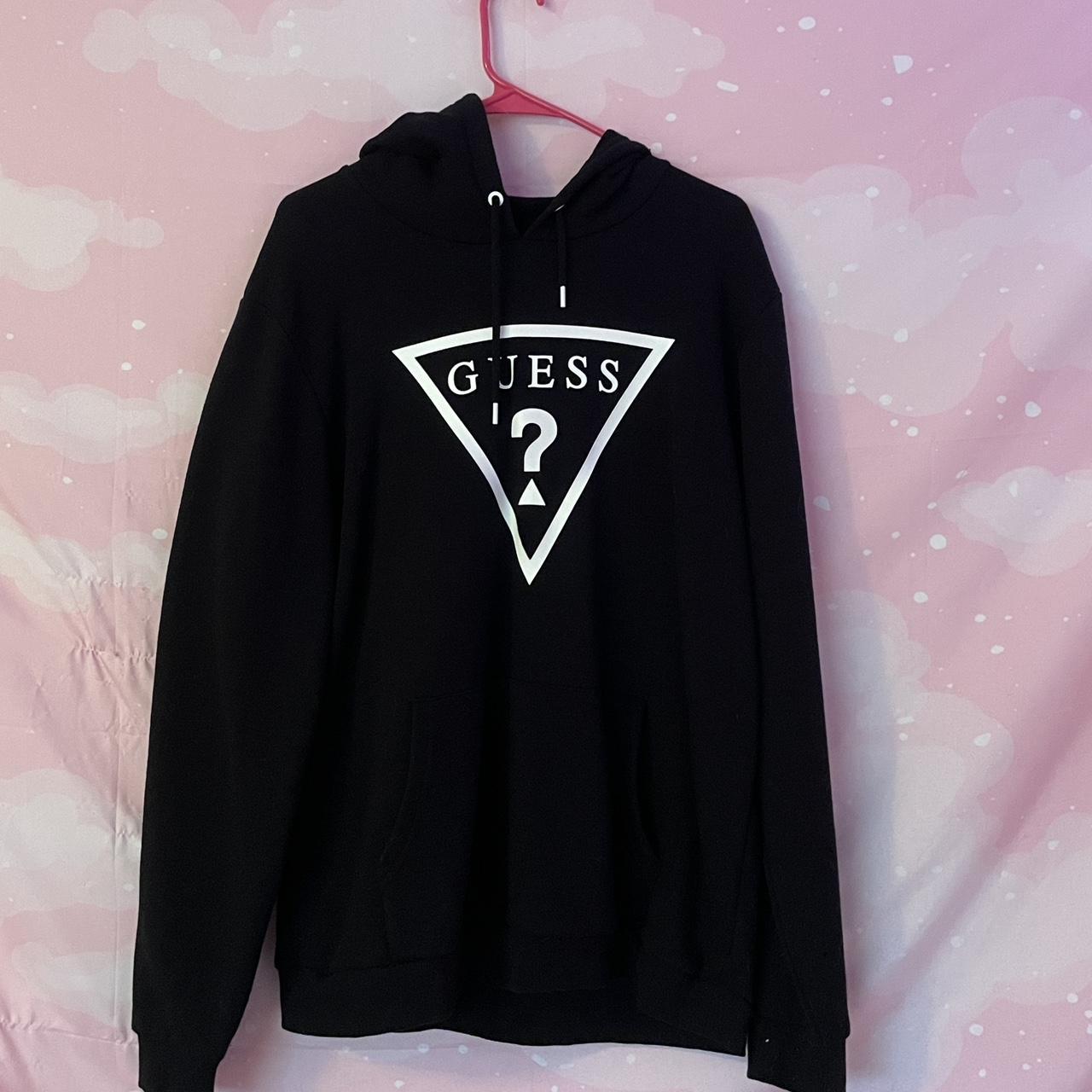 black guess hoodie lightly worn willing to