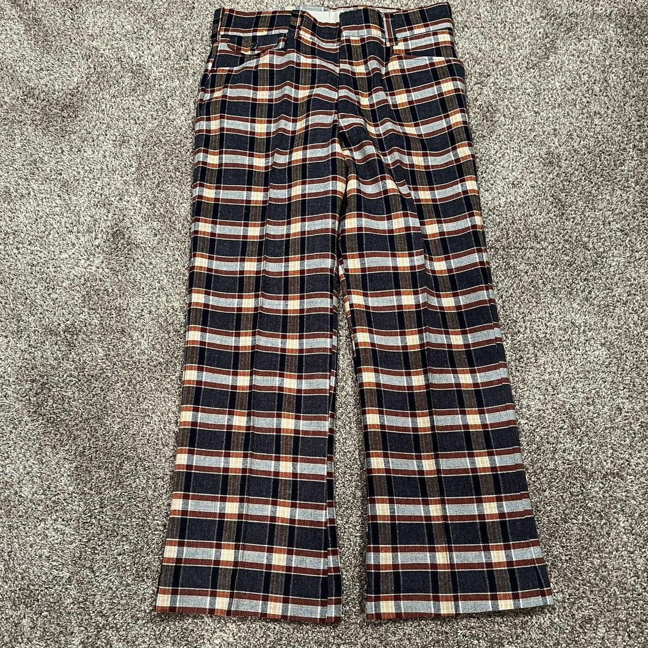 60s/70s Patterned Bell Bottom Pants Message for any... - Depop