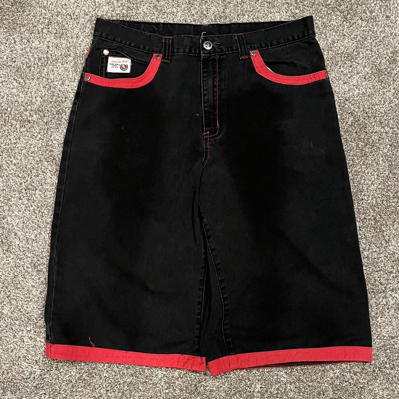 Y2K Baggy Red Ape Jorts Message for any questions... - Depop