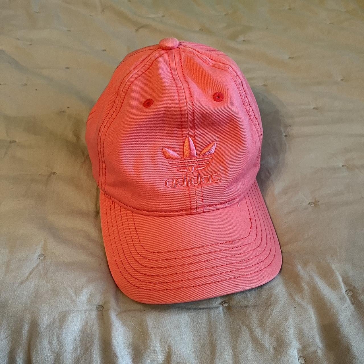 Adidas Women's Pink and Orange Hat Depop