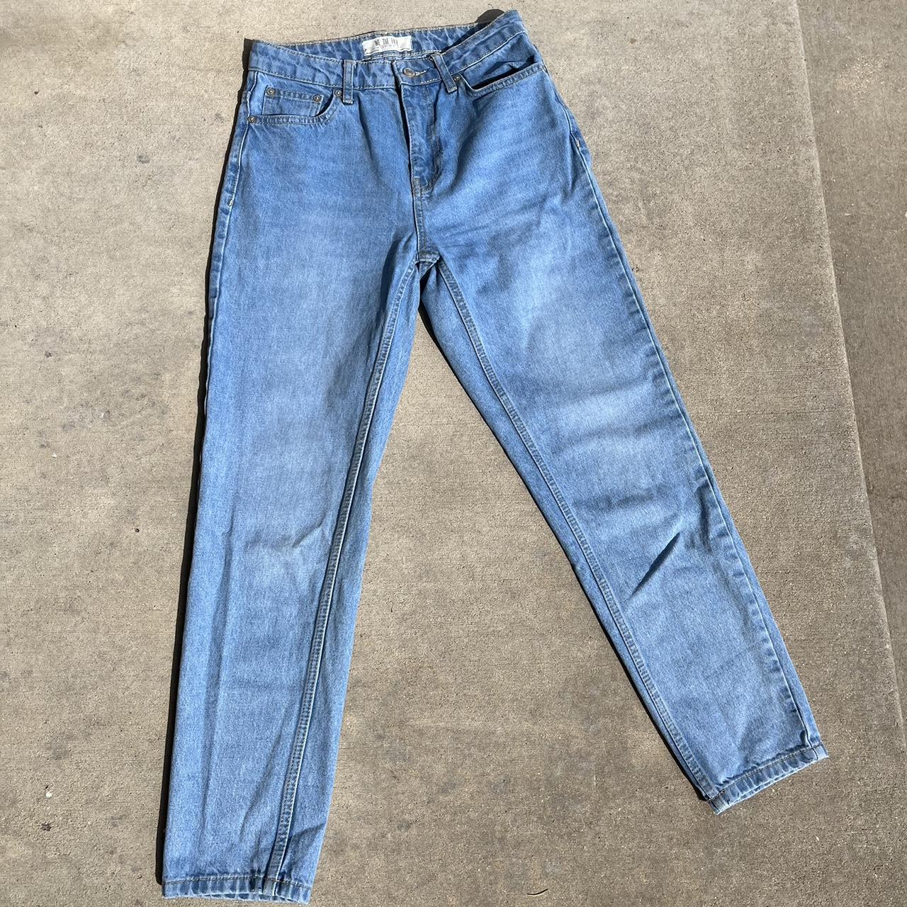 Free People Men's Blue and White Jeans | Depop