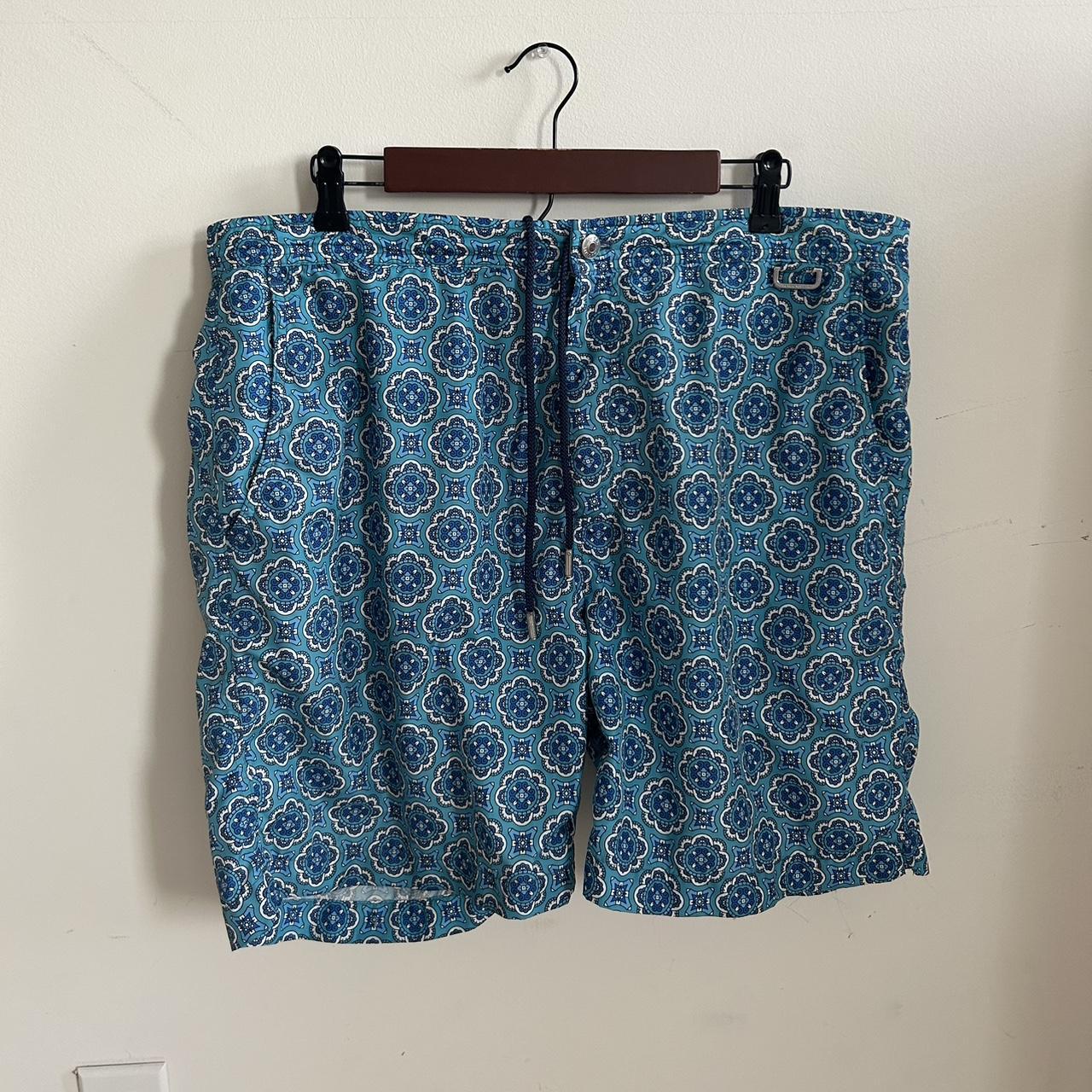 Peter Millar Men's Blue and Navy Swim-briefs-shorts | Depop