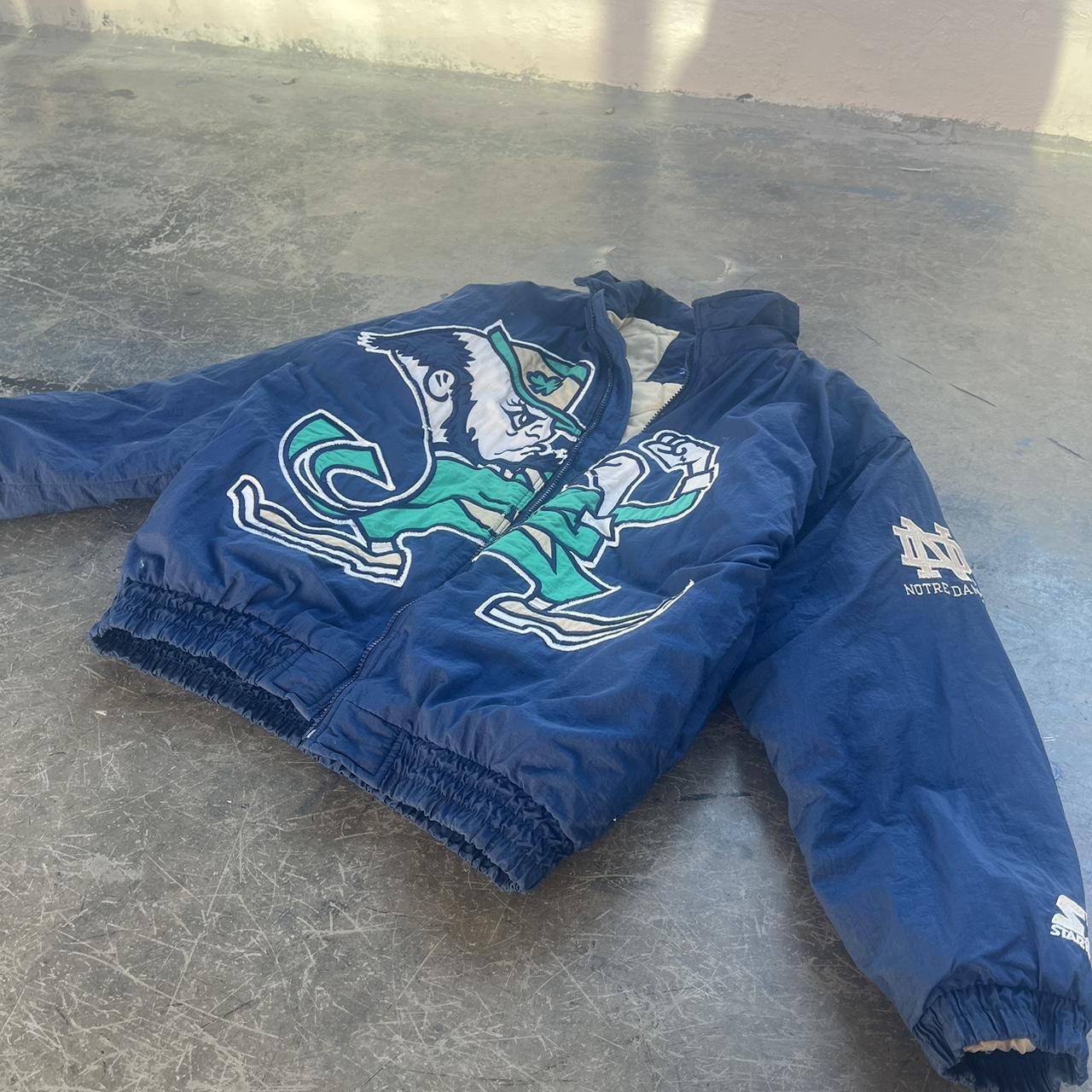 Vintage Notre Dame Starter Jacket -sick zip up notre... - Depop