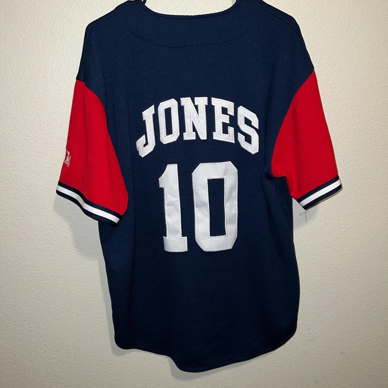Vintage Authentic Chipper Jones Braves Jersey SZ L - - Depop