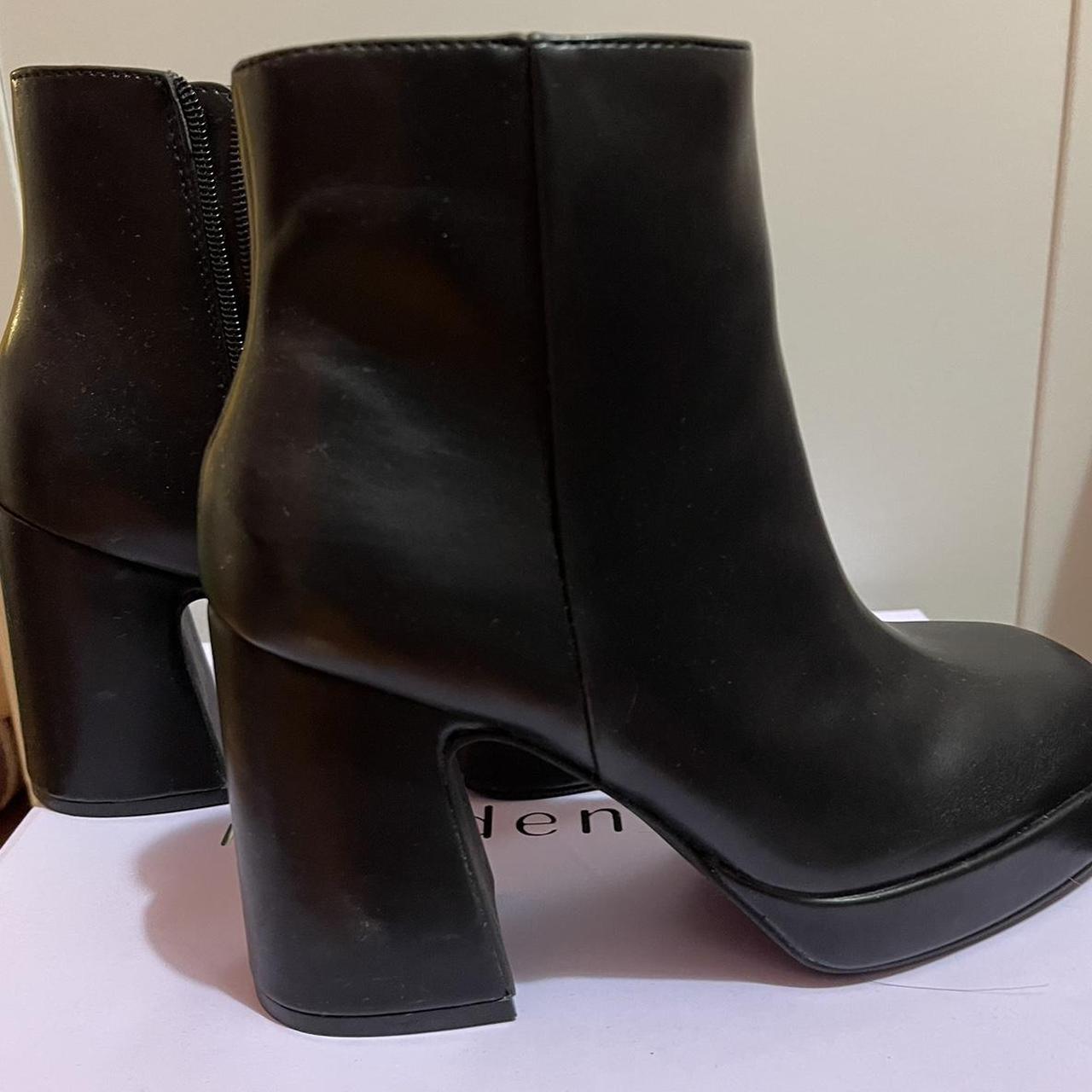 madden girl black ankle boots