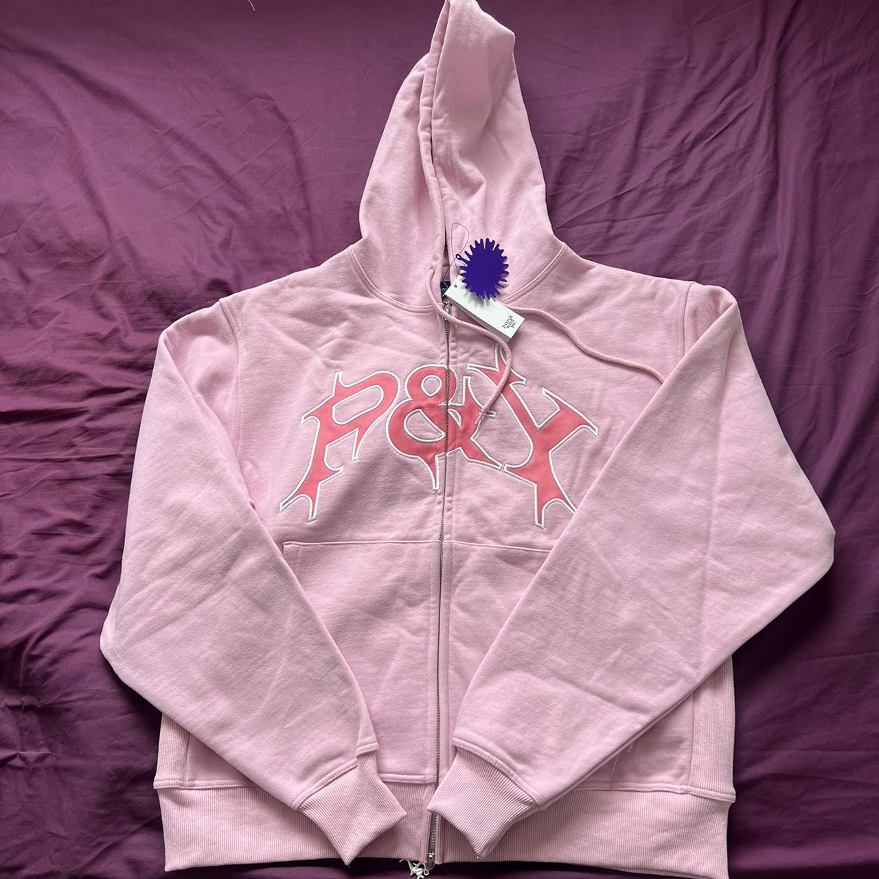 Punk And Yo Pink Zip Up Hoodie, Brand New With It's... - Depop