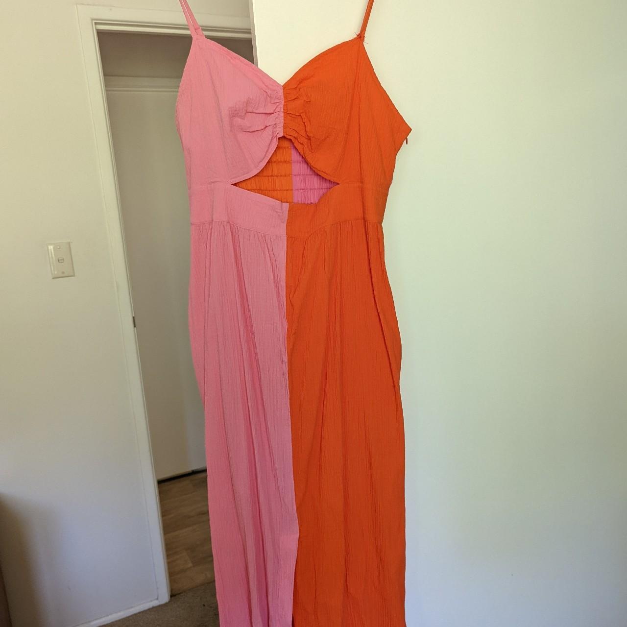 Size 16 Gorman pink + orange dress 99.5 organic... Depop