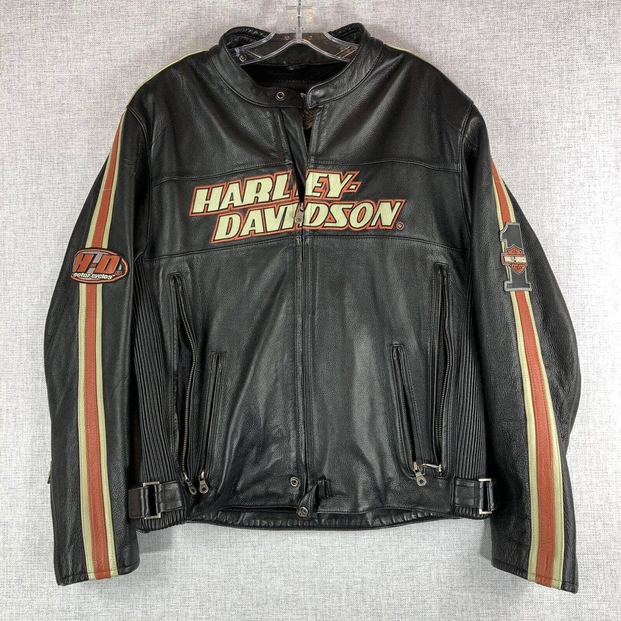 Harley Davidson Men TORQUE Leather Jacket Racing... - Depop