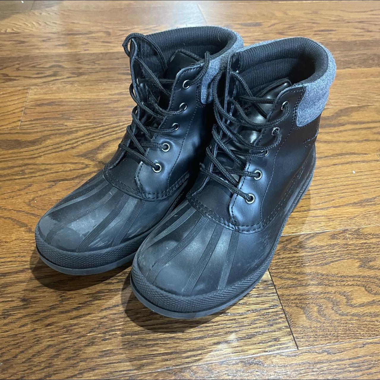 Weatherproof Men's Black and Grey Boots Depop