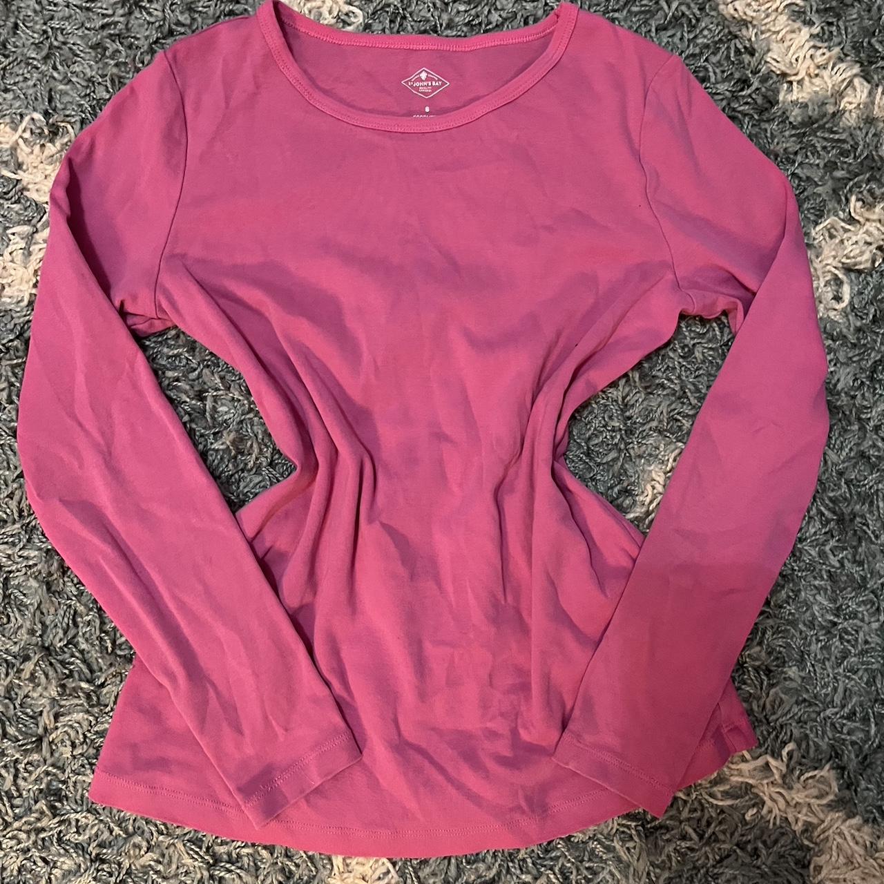 Long sleeve pink shirt preppy - Depop