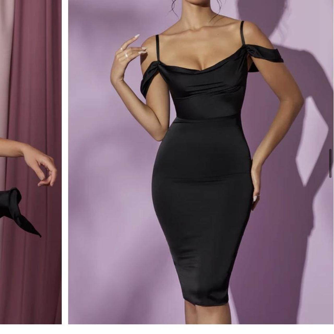 Oh Polly Women's Black Dress Depop