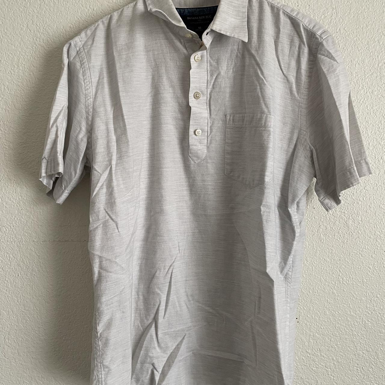 Banana Republic Men's Grey Polo-shirts | Depop