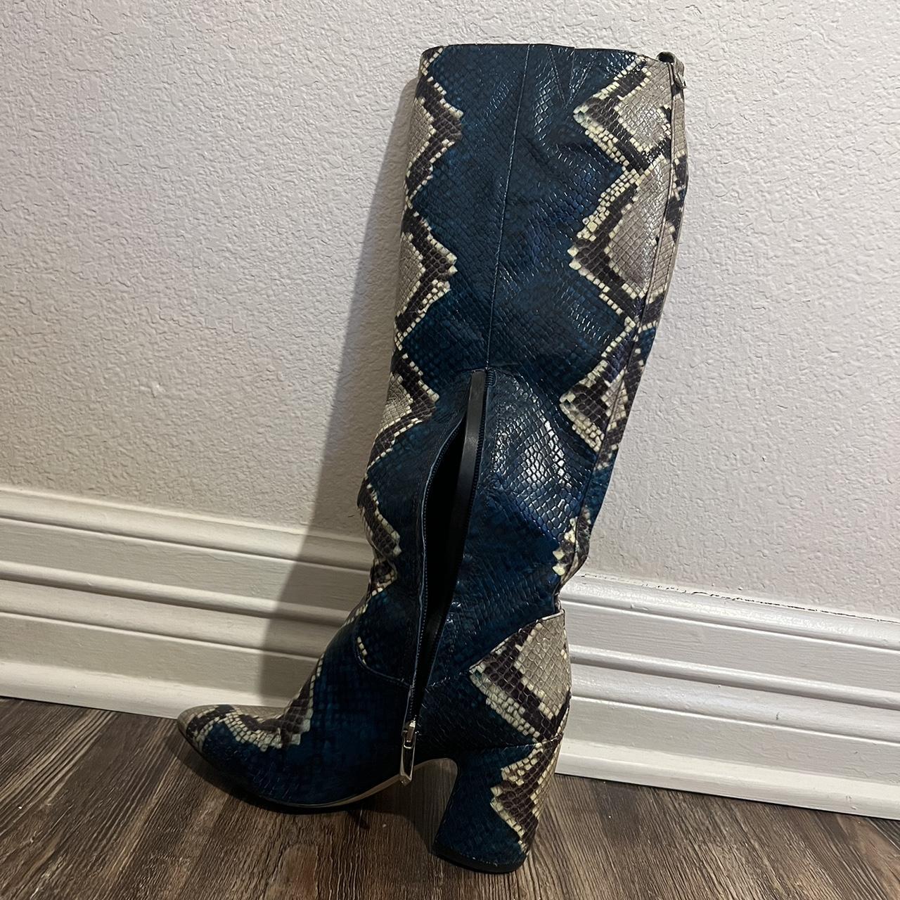 Sam edelman blue snakeskin on sale boots