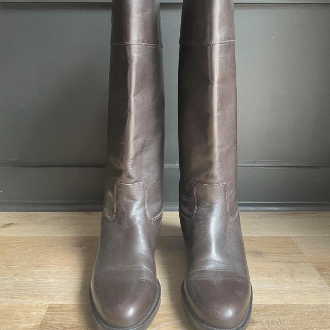 ralph lauren brown riding boots
