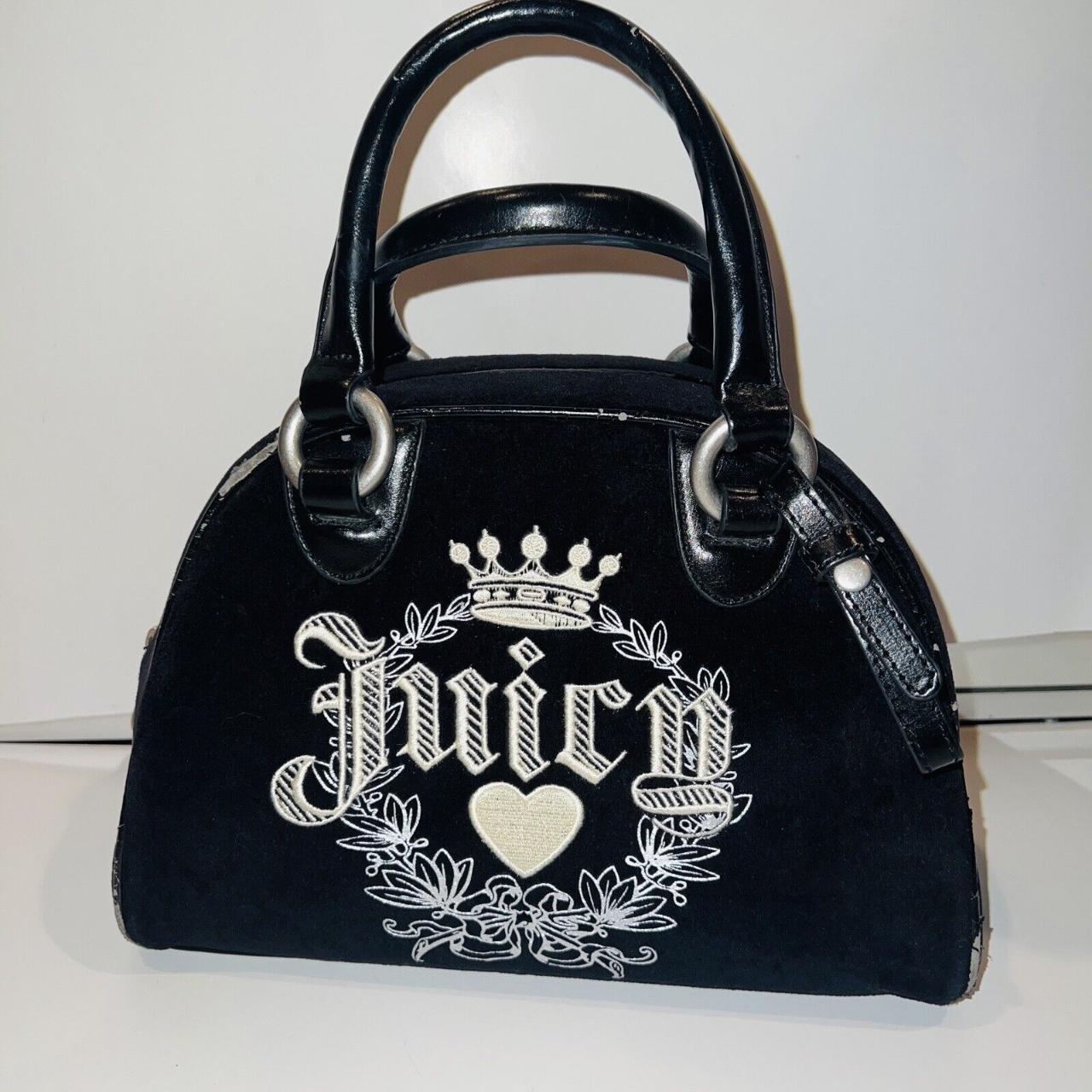 Vintage juicy couture bag y2k Black Bowler Velour in... Depop