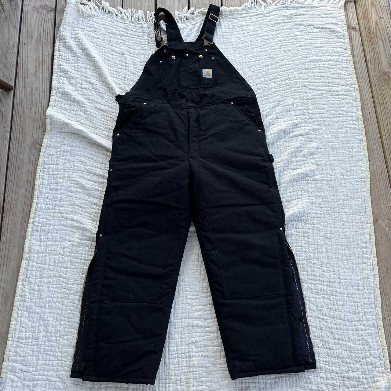 Carhartt Quilt Lined Bib Overalls Excellent Depop   P0 