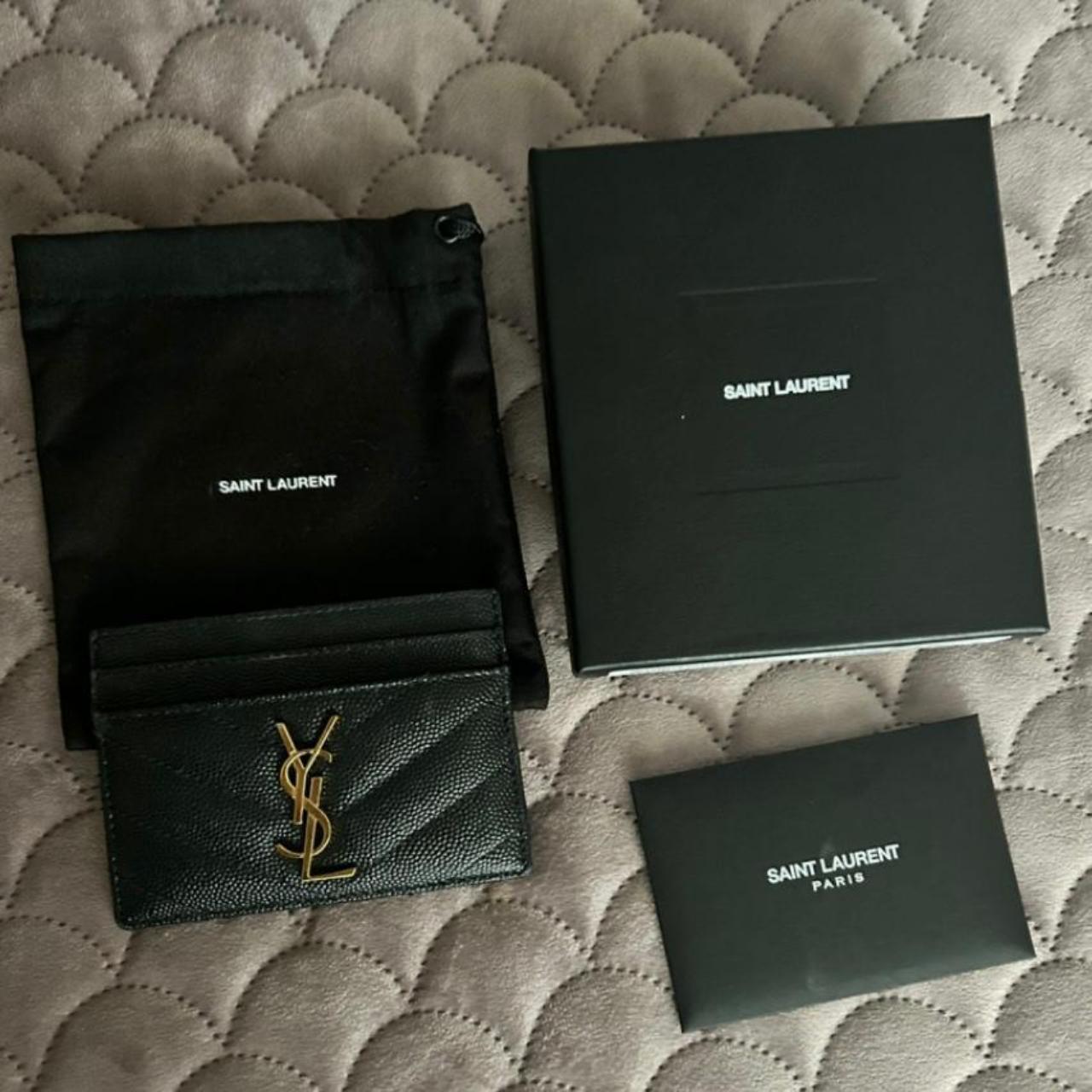 Yves Saint Laurent Women's Black Wallet-purses | Depop