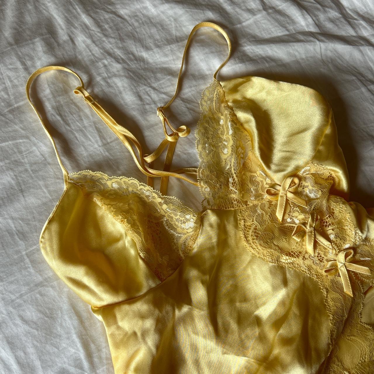 Vintage Shirley of Hollywood golden yellow top with... - Depop