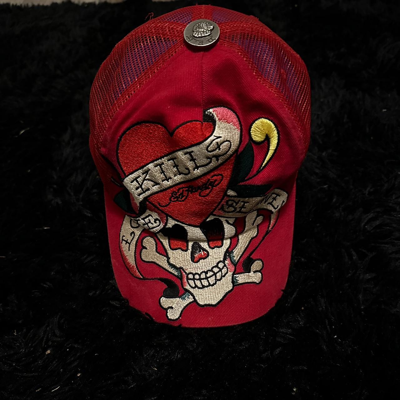 EDHARDY SKULL HAT coolest hat ever i wear this all... Depop